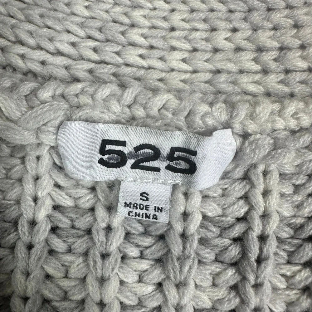525‎ Womens Grey Ombre Shaker Knit Button Front Cardigan Sweater Small